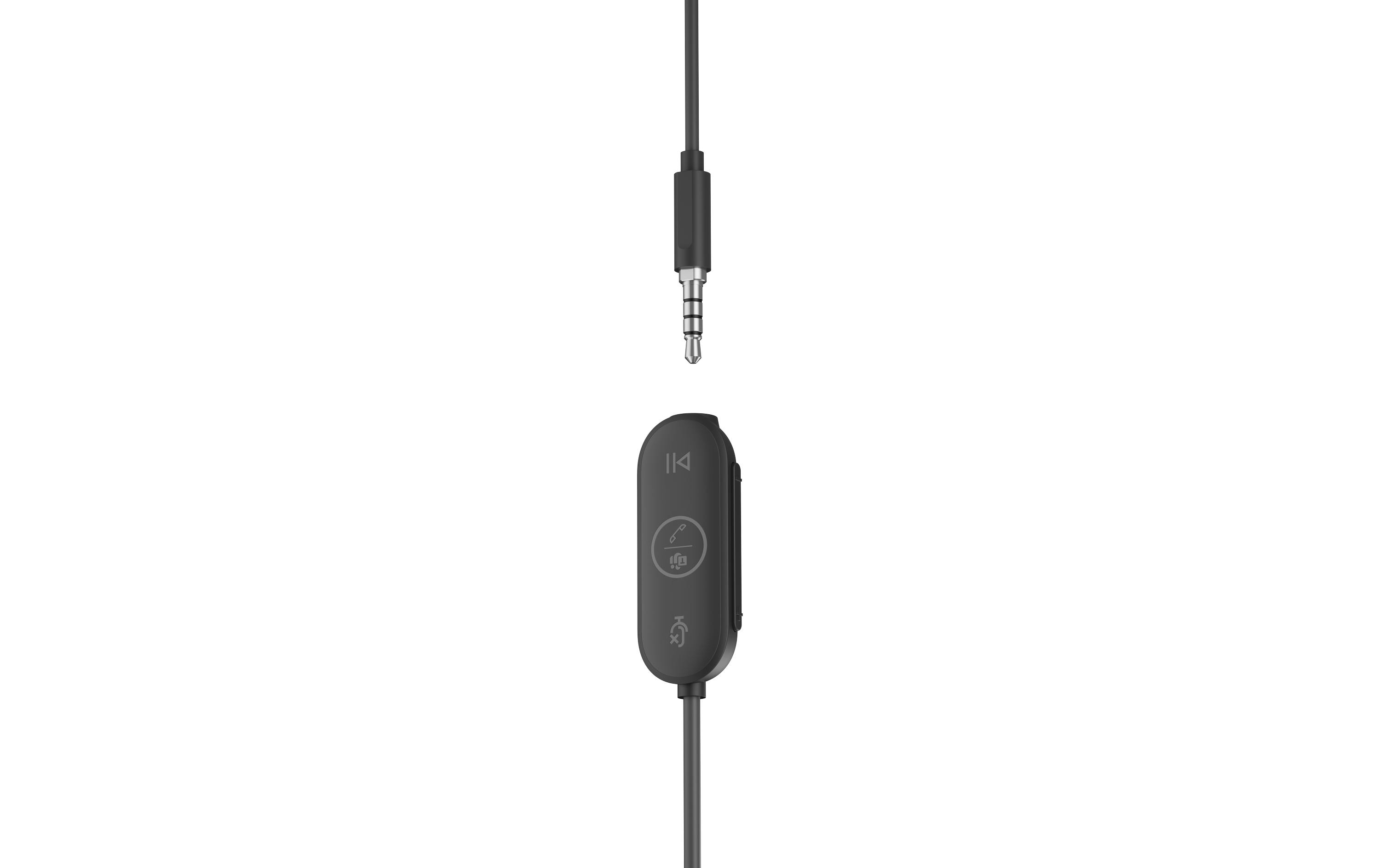 Logitech Zone Wired Earbuds - Headset - im Ohr - kabelgebunden - 3,5 mm Stecker - Geräuschisolierung - Graphite - Zertifiziert für Microsoft Teams