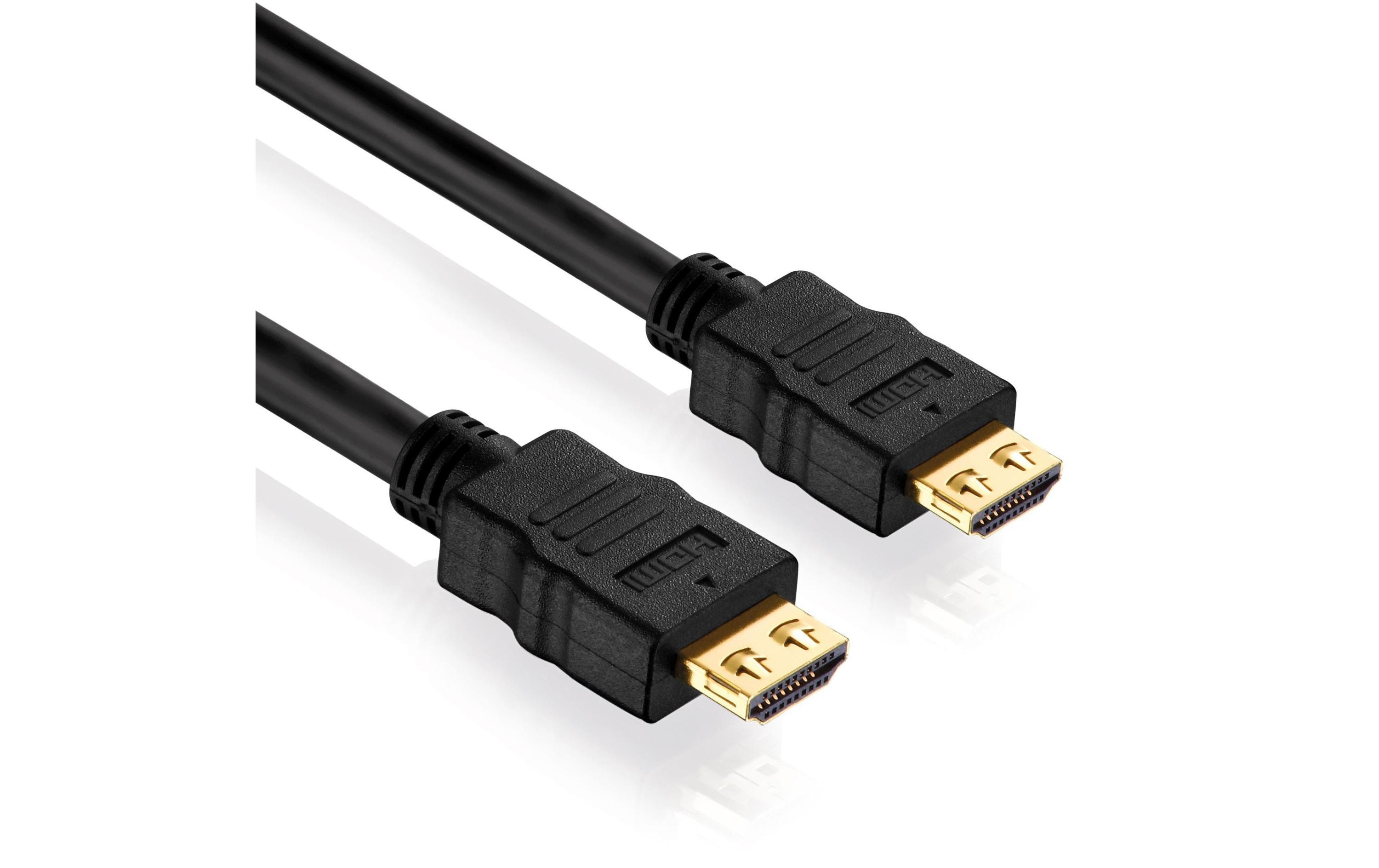 Purelink PureInstall - HDMI-Kabel mit Ethernet - HDMI männlich zu HDMI männlich - 2 m - Dreifachisolierung - Schwarz