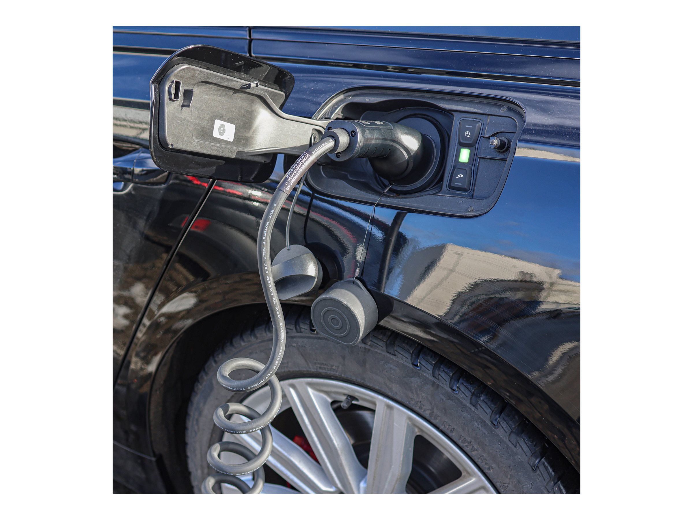 InLine EV Spiral-Autoladekabel 22kW Typ2 - 3-phasig - 7,5m - 7,5 m - halogenfrei - IEC