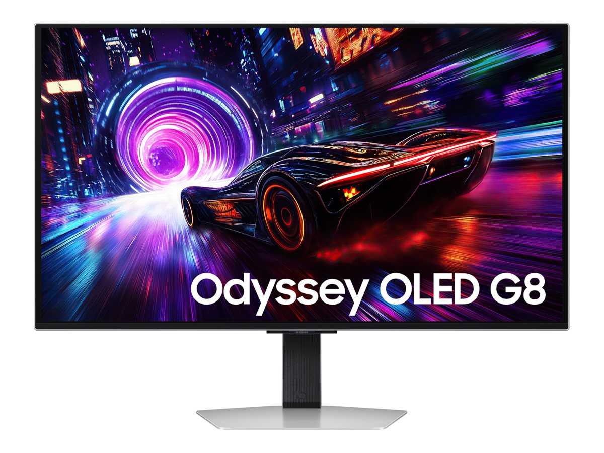 Samsung Odyssey OLED G8 S32FG814SU - G81SF Series - OLED-Monitor - Gaming - 80 cm (32") - 3840 x 2160 4K UHD (2160p) @ 240 Hz - 260 cd/m² - 1000000:1 - DisplayHDR 400 True Black - 0.03 ms - 2xHDMI, DisplayPort - Silber