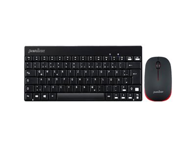 Perixx PERIDUO-712 - Tastatur-und-Maus-Set - kabellos - 2.4 GHz - Deutsch - Schwarz