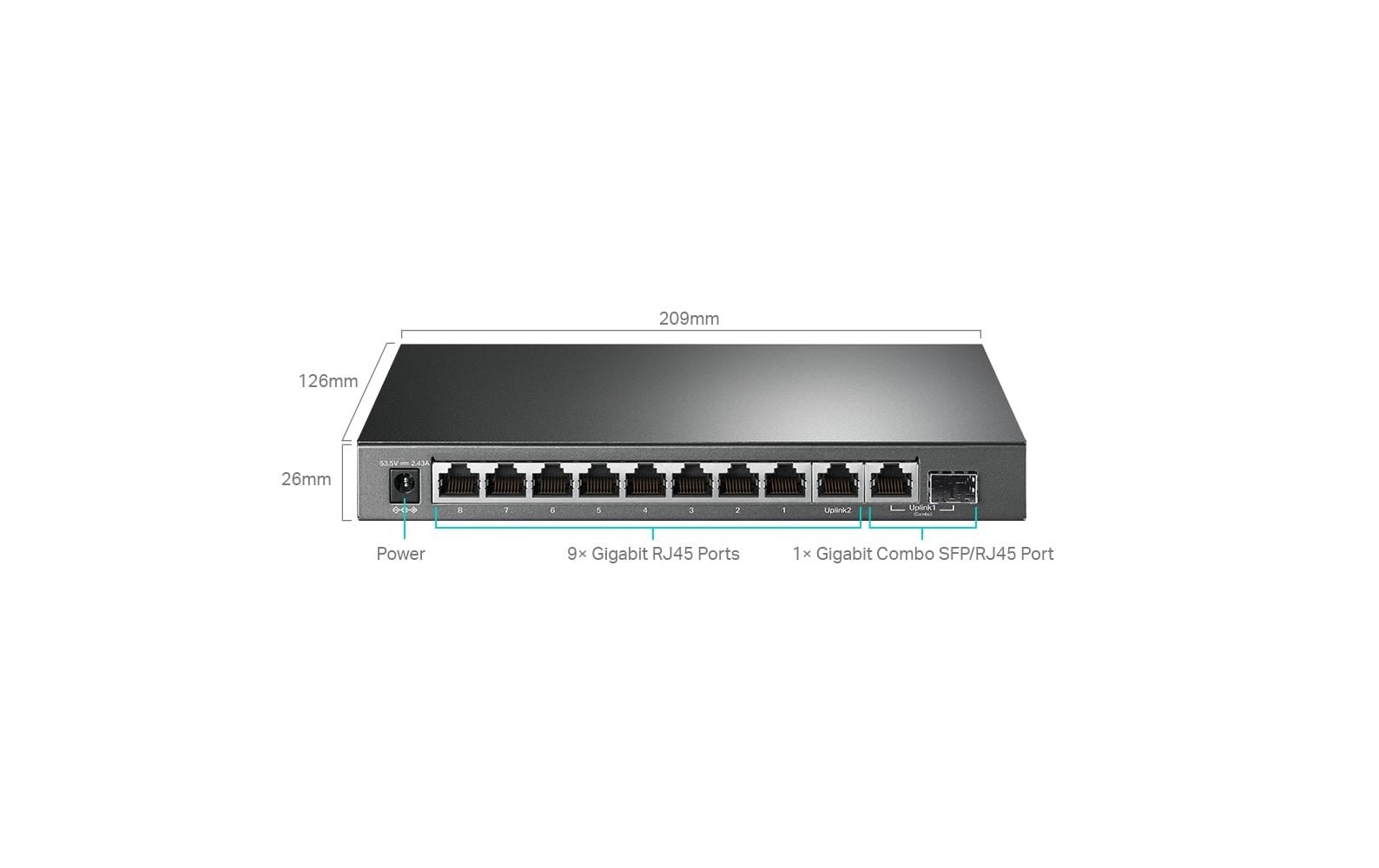 TP-Link PoE+ Switch TL-SG1210MP 9 Port