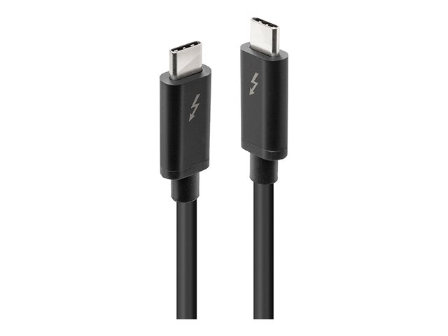 Lindy - Thunderbolt-Kabel - USB-C (M) bis USB-C (M) - USB 3.1 Gen 2 / Thunderbolt 3 / DisplayPort 1.2 - 2 m - umkehrbare Stecker, 4K Unterstützung - Schwarz