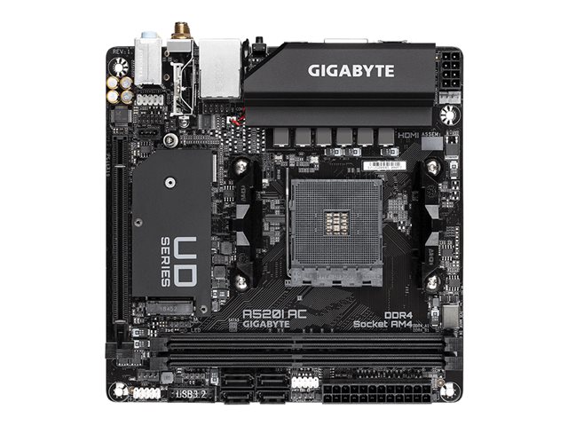 Gigabyte A520I AC - 1.0 - Motherboard - Mini-ITX - Socket AM4 - AMD A520