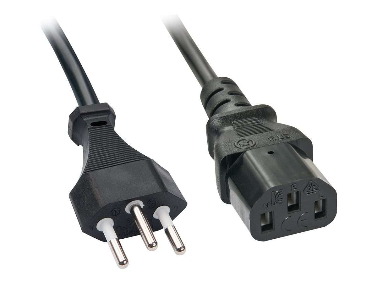 Lindy - Stromkabel - Schweiz, 3-polig (M) zu power IEC 60320 C13 - 5 m - Schweiz