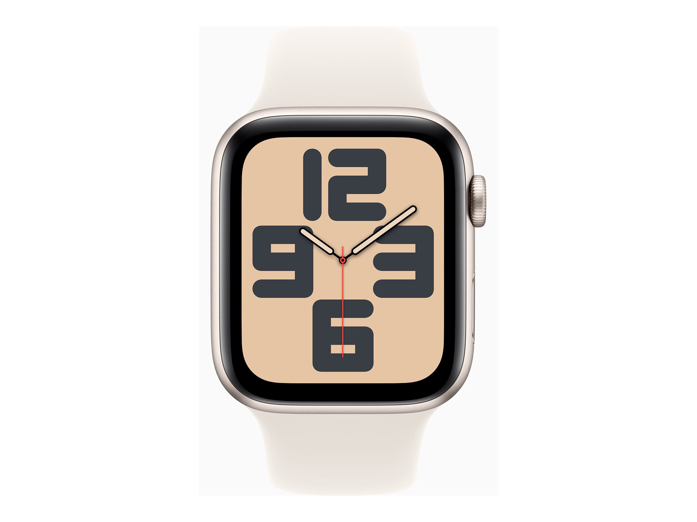 Apple Watch SE GPS 44mm Starlight Aluminium Case mit Starlight Sport Band - M/L (MXEV3QF/A)