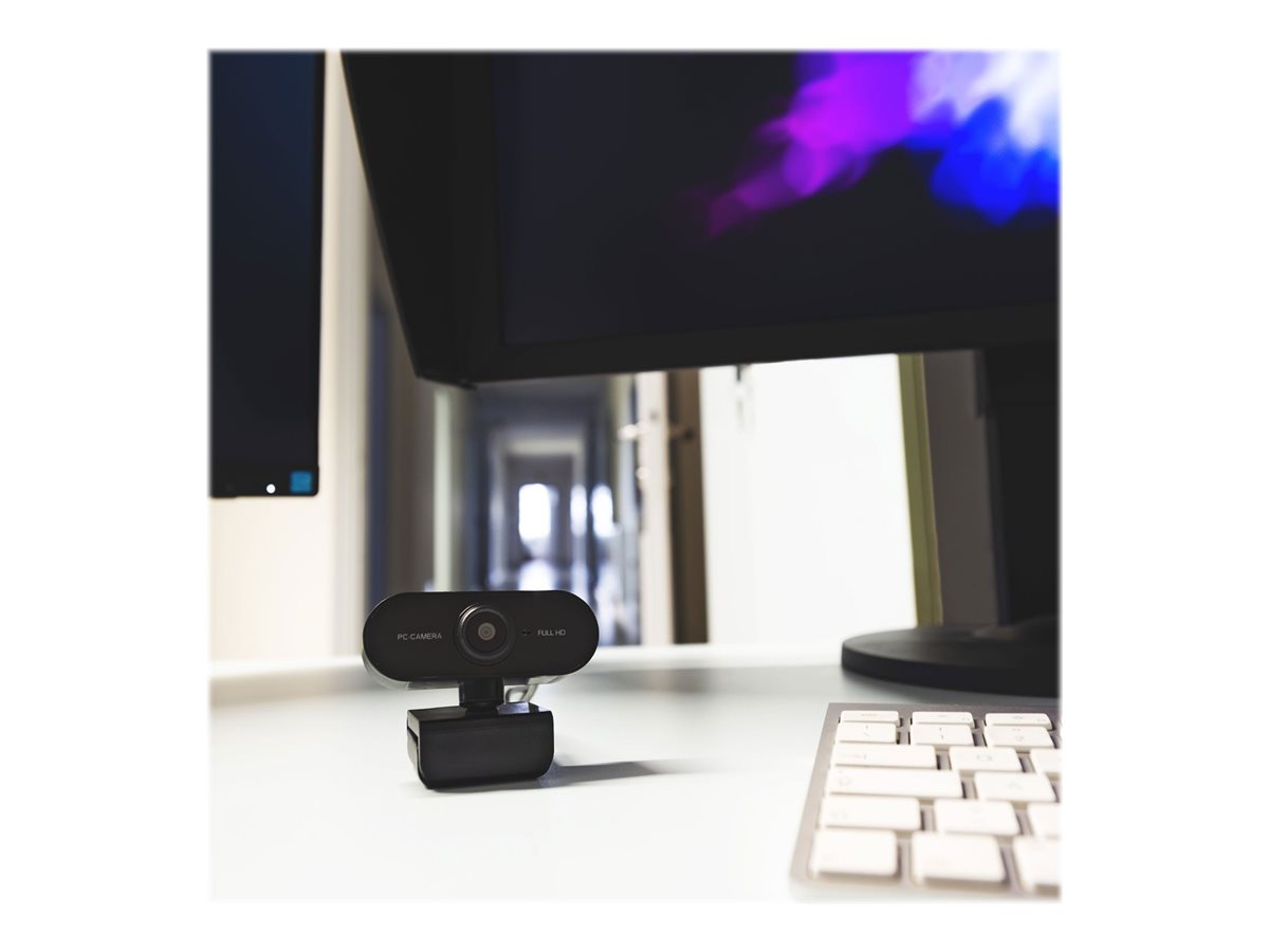 Midland W199 - Webcam - Schwarz - 1920 x 1080 - 1080p - Audio - USB 2.0 - YUV2