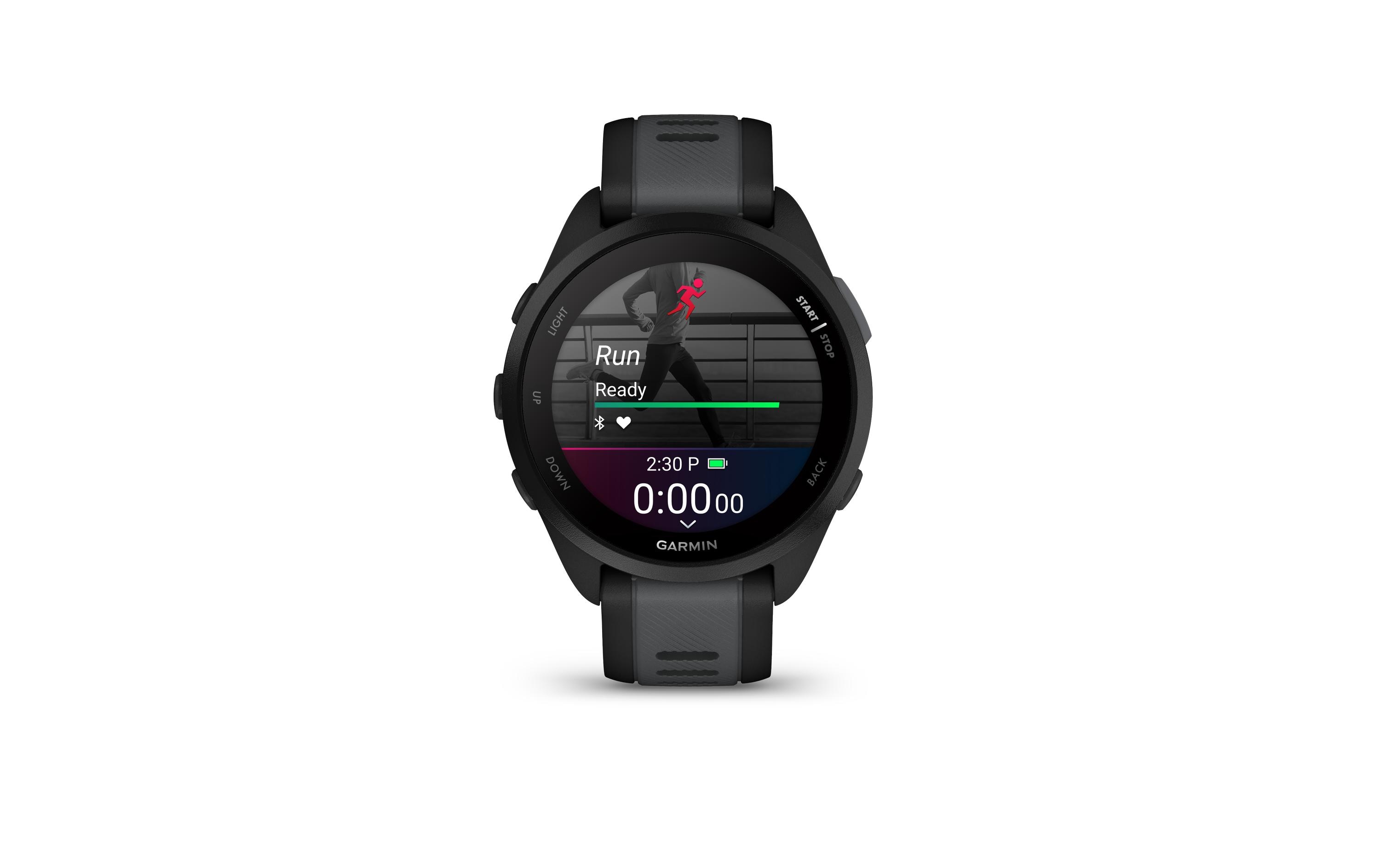 GARMIN Sportuhr Forerunner 165 Dunkelgrau/Schwarz