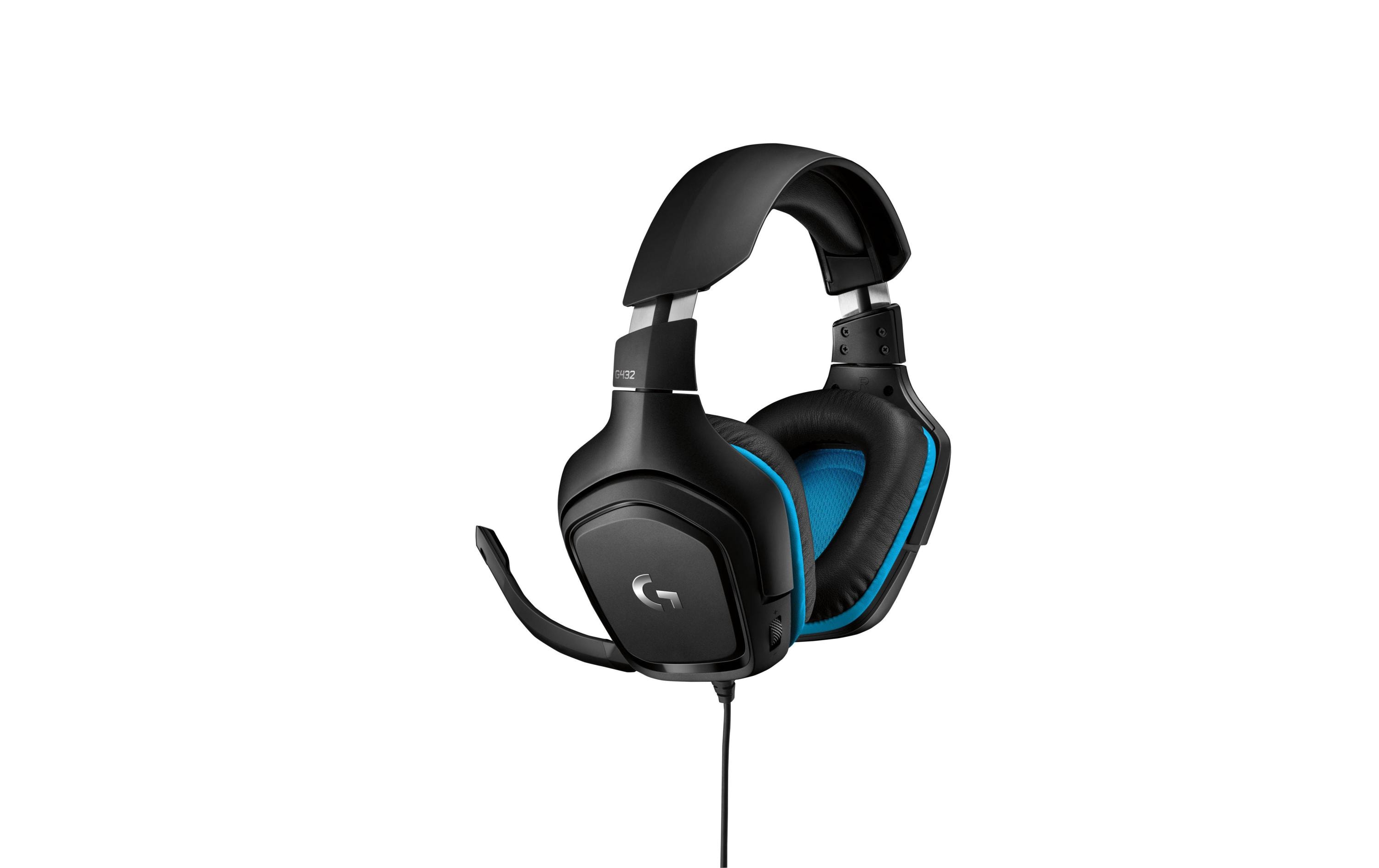 Logitech Gaming Headset G432 - Headset - 7.1-Kanal - ohrumschließend - kabelgebunden - USB, 3,5 mm Stecker - Schwarz
