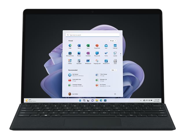 Microsoft Surface Pro 9 for Business - Tablet - Intel Core i5 1245U / 1.6 GHz - Evo - Win 11 Pro - Intel Iris Xe Grafikkarte - 8 GB RAM - 256 GB SSD - 33 cm (13") Touchscreen 2880 x 1920 @ 120 Hz - Wi-Fi 6E - Graphite