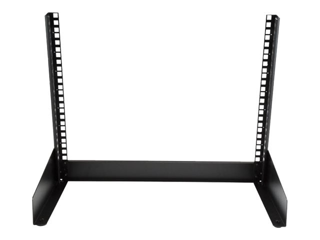 StarTech.com RK8OD Desktop Rack (8 HE - 2 Post Open Frame Rack) Schwarz - Schrank - 8U