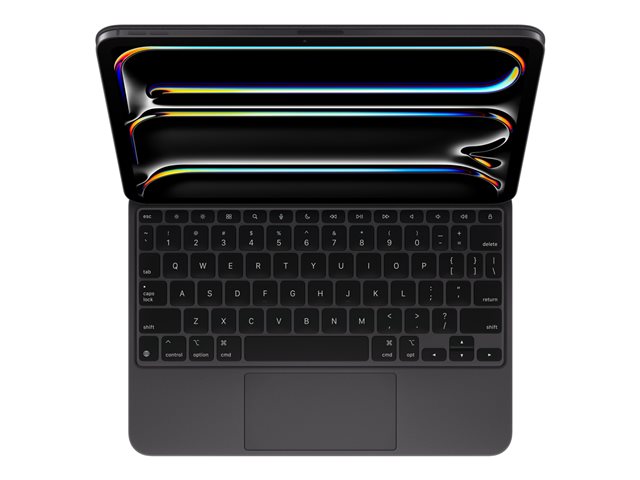 Apple Magic Keyboard - Tastatur und Foliohülle - mit Trackpad - QWERTY - USA - Schwarz Eingabegerät