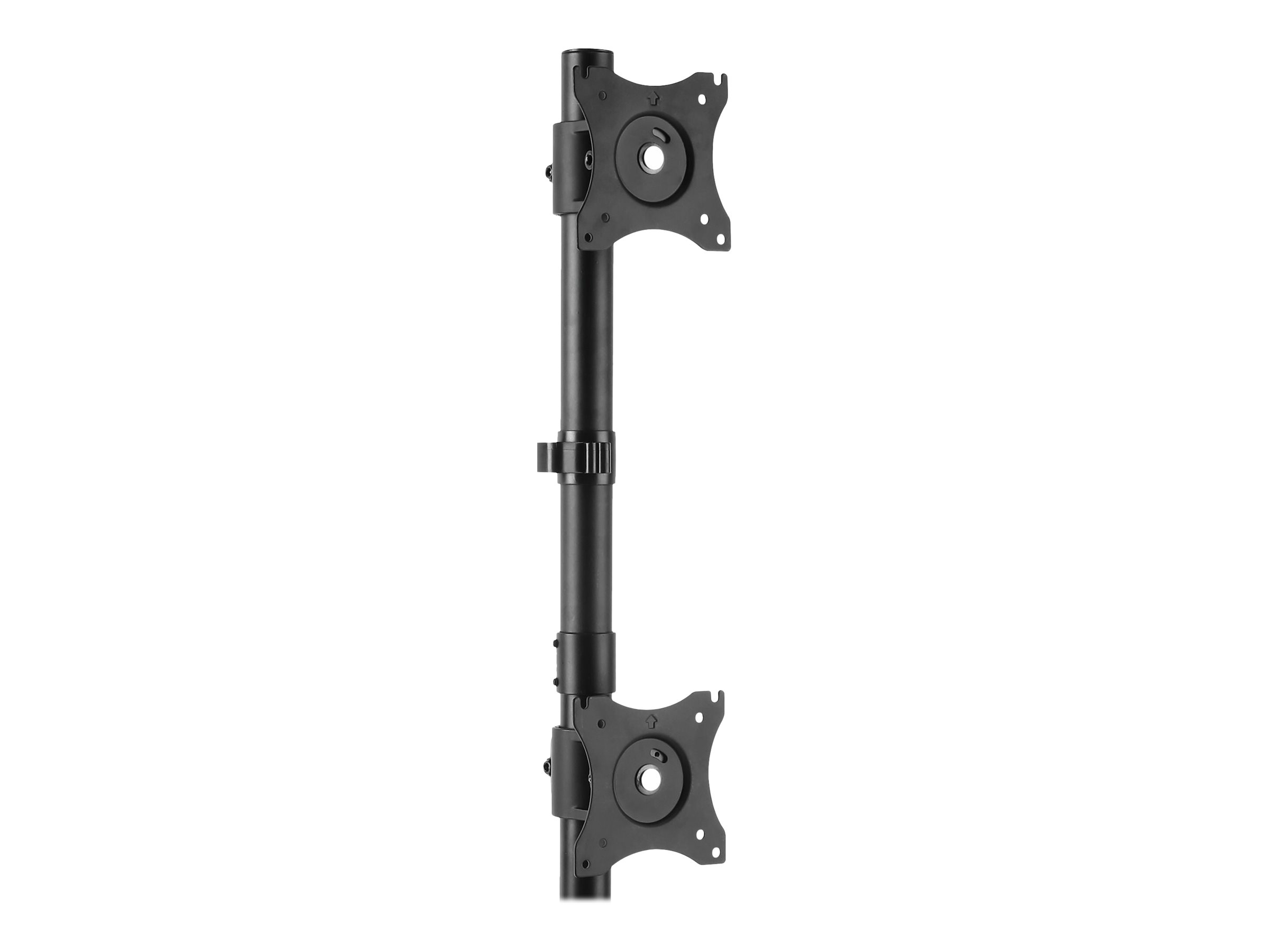 StarTech.com Vertikale Dual Monitorhalterung - Heavy Duty Stahl - Für VESA Monitore bis zu 27 Zoll - Verstellbarer zweifach Moniotrständer Aufstellung - für 2 Monitore - Schwarz