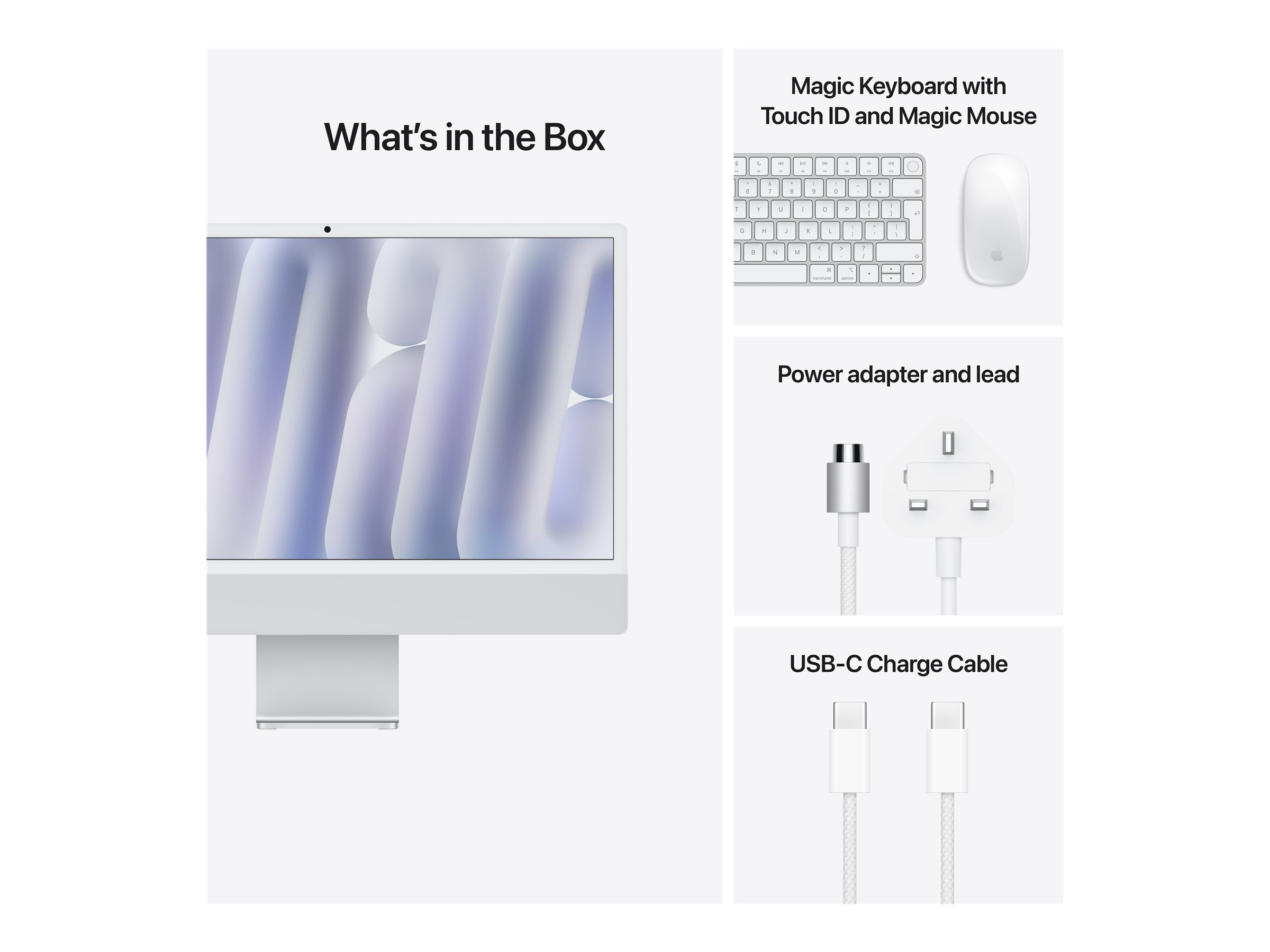 Apple iMac with 4.5K Retina display - All-in-One (Komplettlösung) - M4 - 16 GB - SSD 256 GB - LED 61 cm (24") - Deutsch