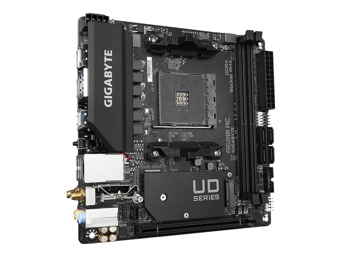 Gigabyte A520I AC - 1.0 - Motherboard - Mini-ITX - Socket AM4 - AMD A520