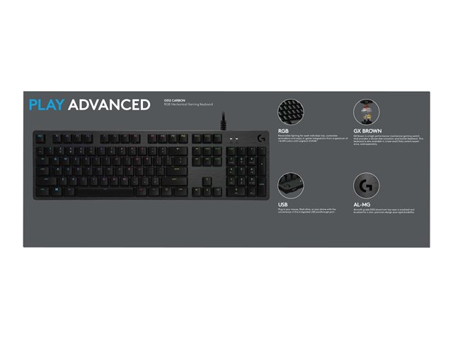 Logitech Gaming G512 - Tastatur - QWERTY - Italienisch - Kohle Eingabegerät