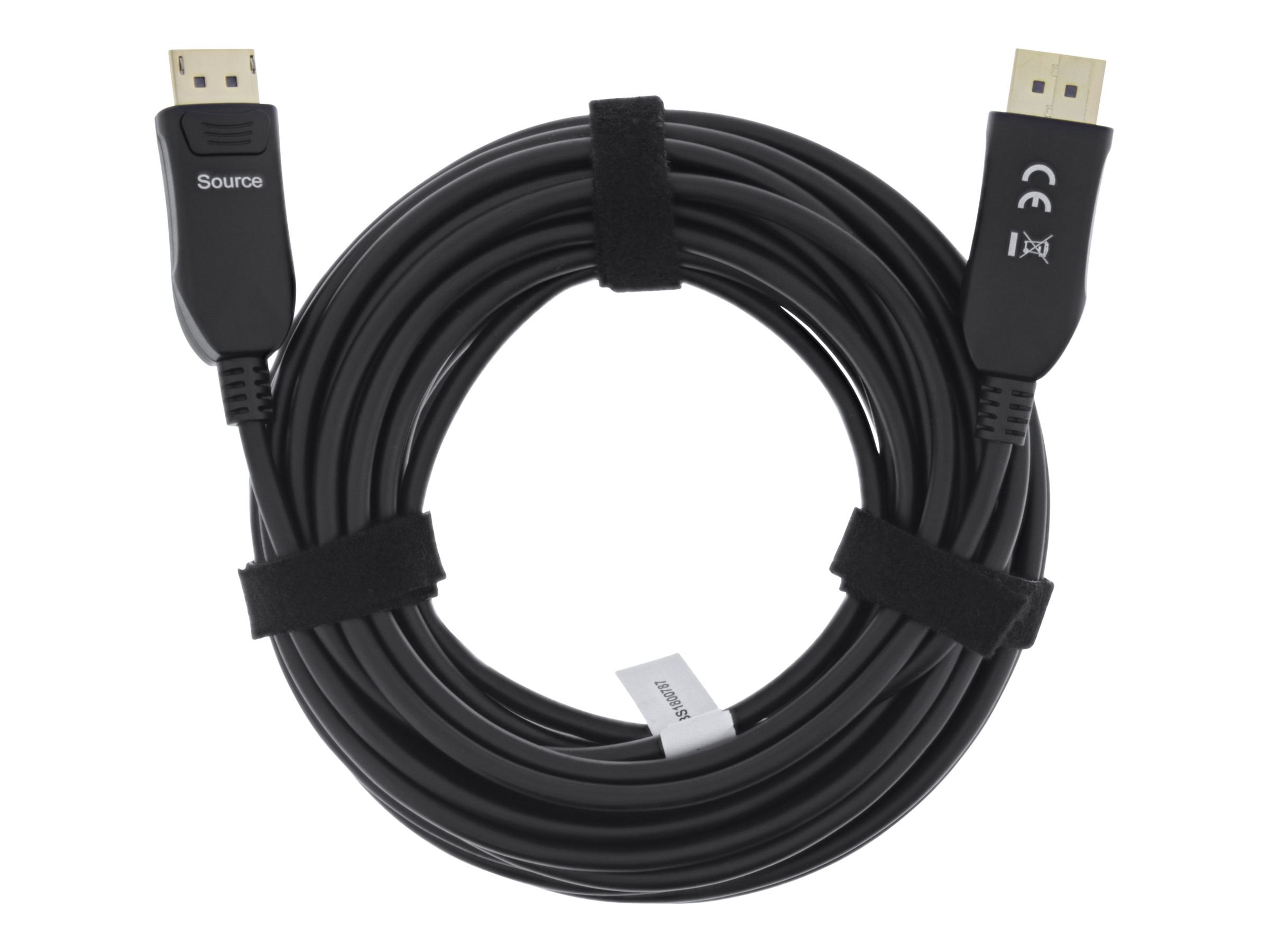 InLine - DisplayPort-Kabel - DisplayPort (M) zu DisplayPort (M) - DisplayPort 1.4 - 10 m - Active Optical Cable (AOC), Support von 4K 120 Hz, unterstützt 8K 30 Hz (7680 x 4320) - Schwarz