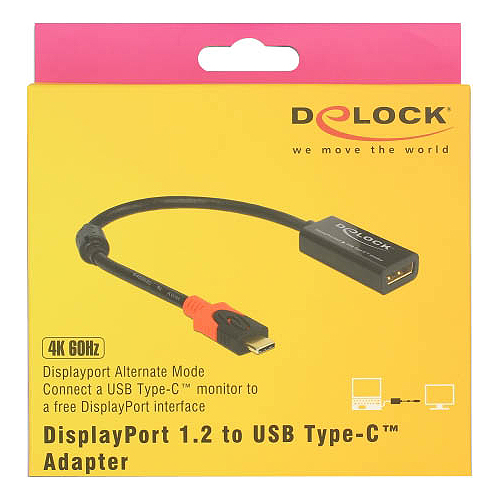 Delock - Thunderbolt-Adapter - 24 pin USB-C zu DisplayPort - 20 cm