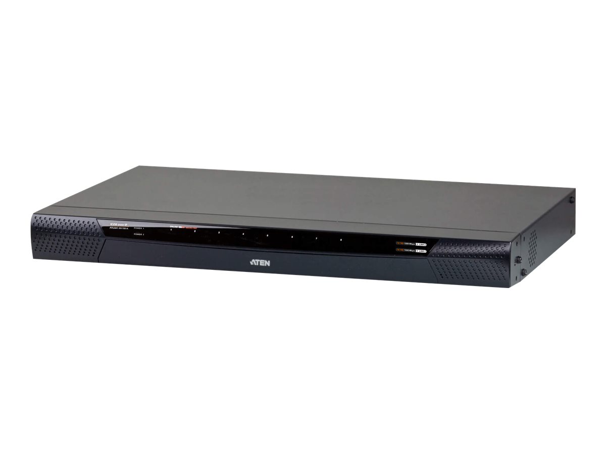 ATEN KVM over IP KN1108VA - KVM-Switch - managed - 8 x KVM port(s) - 1 lokaler Benutzer - 1 IP-Benutzer - Desktop, an Rack montierbar