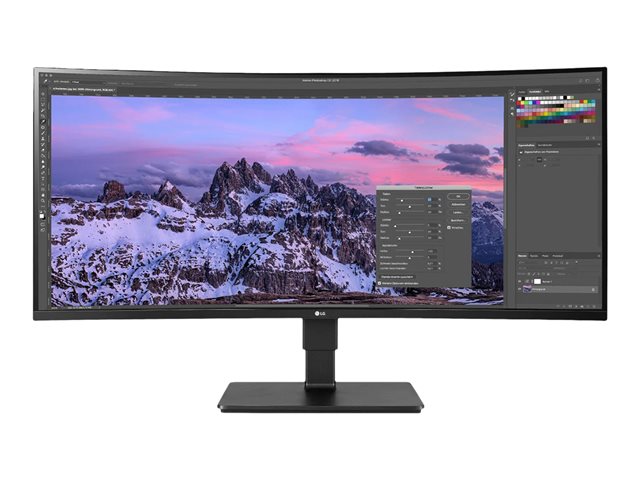 LG UltraWide 35BN77CP-B - LED-Monitor - gebogen - 89 cm (35") - 3440 x 1440 UWQHD @ 100 Hz - VA - 300 cd/m² - 2500:1 - HDR10 - 5 ms - 2xHDMI, DisplayPort, USB-C - Lautsprecher - Schwarz
