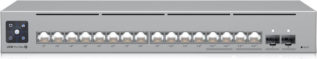 Ubiquiti UniFi Switch Pro Max 16 PoE - Switch - 16 Anschlüsse - managed - an Rack montierbar