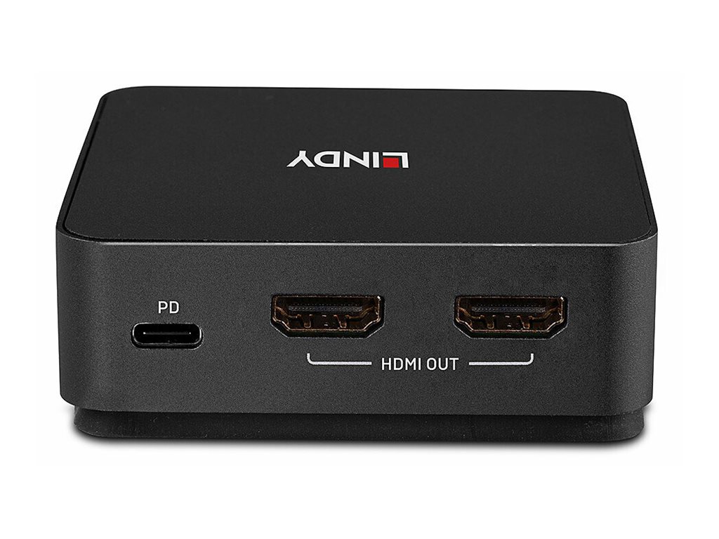 Lindy - KVM-Switch - 4K60 - 2 x KVM/Audio/USB - Desktop