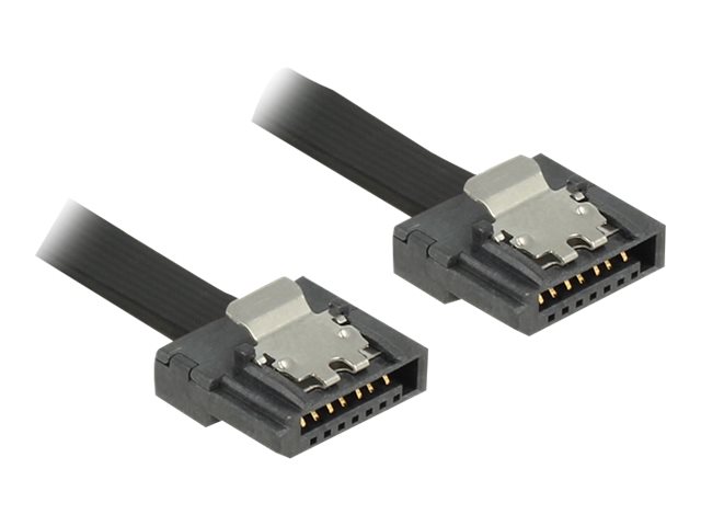 DeLOCK FLEXI - SATA-Kabel - Serial ATA 150/300/600 - SATA (M) bis SATA (M) - 70 cm - eingerastet - Schwarz