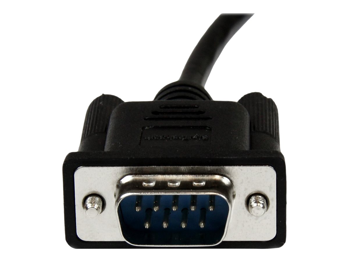 StarTech.com 2m Seriell DB9 RS-232 Nullmodemkabel - Schwarz - Stecker/Buchse - 9 Pin Null Modem Kabel - Nullmodemkabel - DB-9 (W) zu DB-9 (M) - 2 m - Schwarz - für P/N: 1P3FPC-USB-SERIAL, ICUSB2321F, ICUSB2324I, ICUSB232V2, PEX2S953, PEX2S953LP