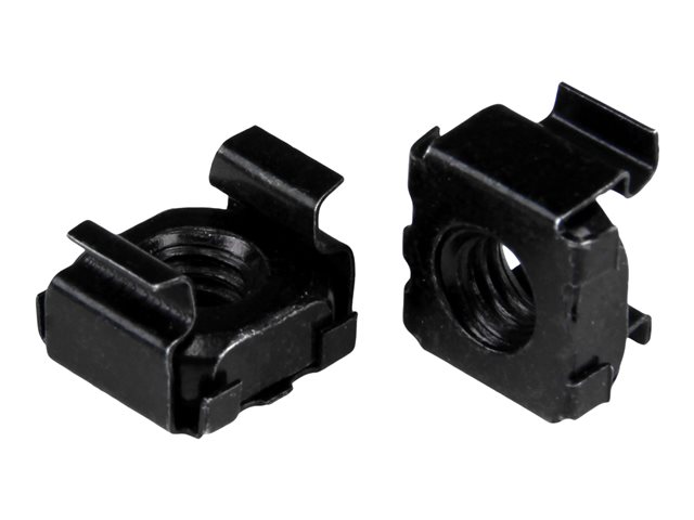 StarTech.com M6 Käfigmuttern - 100er Pack - Schwarz - M6 Muttern für Server Racks und Serverschränke - Käfigmuttern