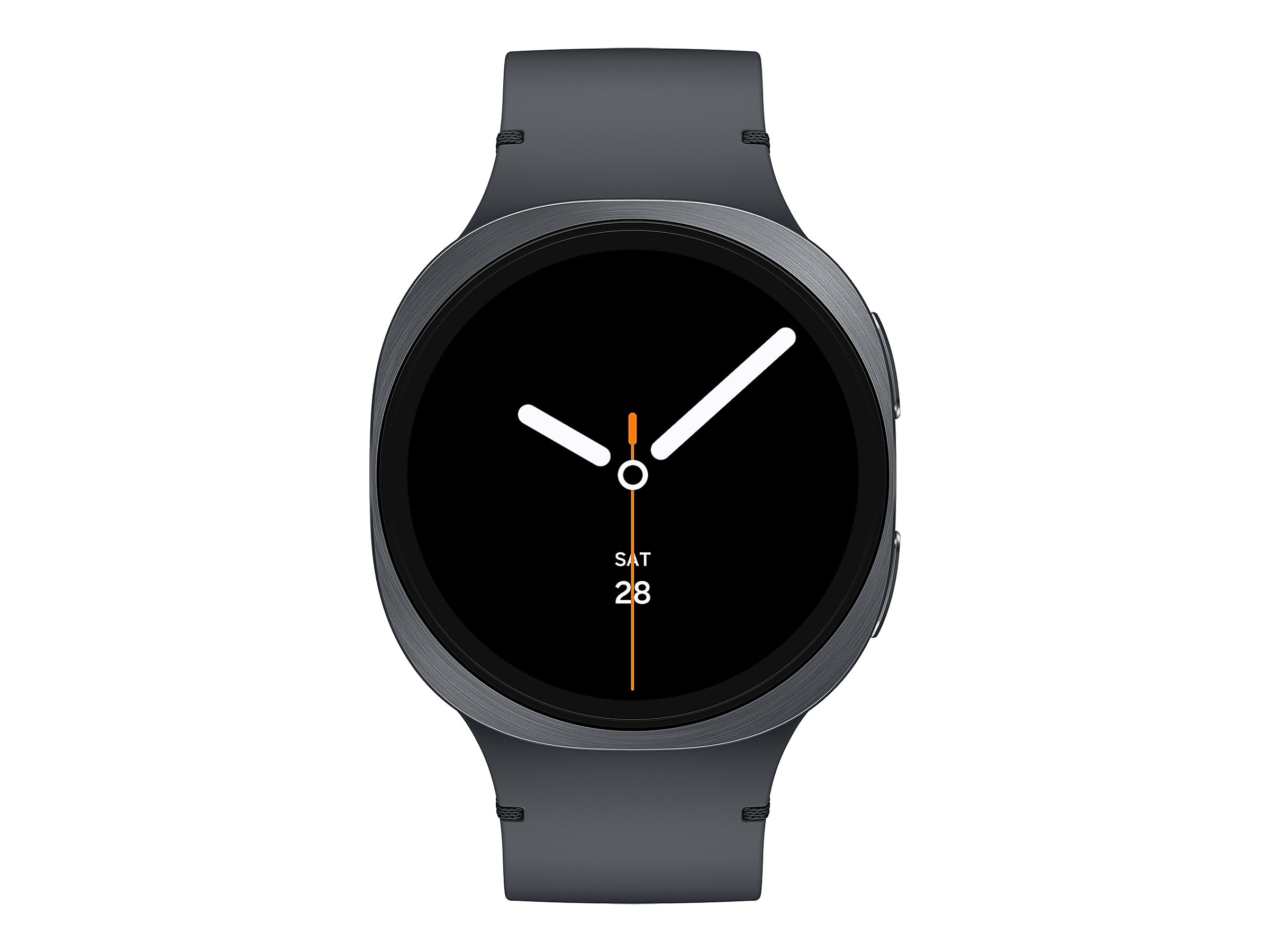 Samsung Galaxy Watch8 - 44 mm - Carbon-Schwarz - intelligente Uhr mit Sportband - Gummi - Graphit - Bandgröße: M/L - Anzeige 3.7 cm (1.47") (SM-L335FDAADBT)