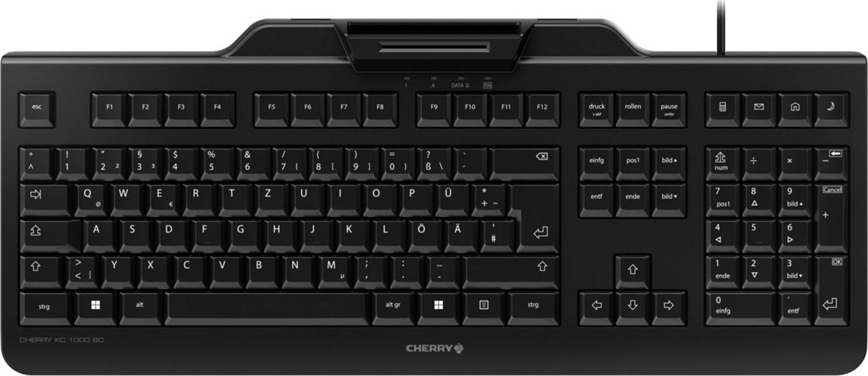 CHERRY KC 1000 SC - Tastatur - Deutsch - Schwarz Eingabegerät