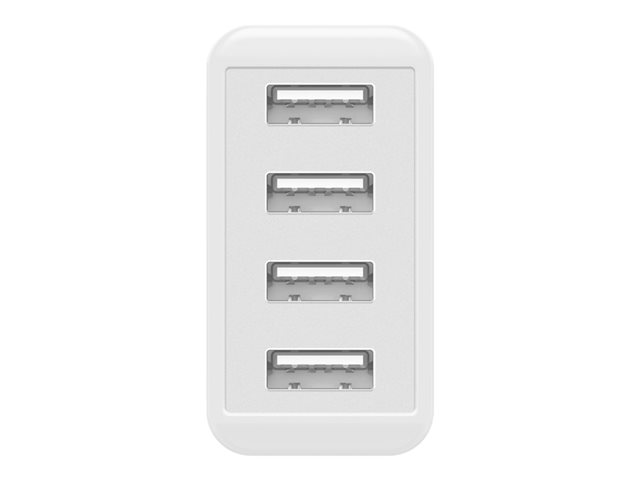 goobay Ladegerät USB A 4-fach weiss USB Steckernetzteil, 3A, 30W