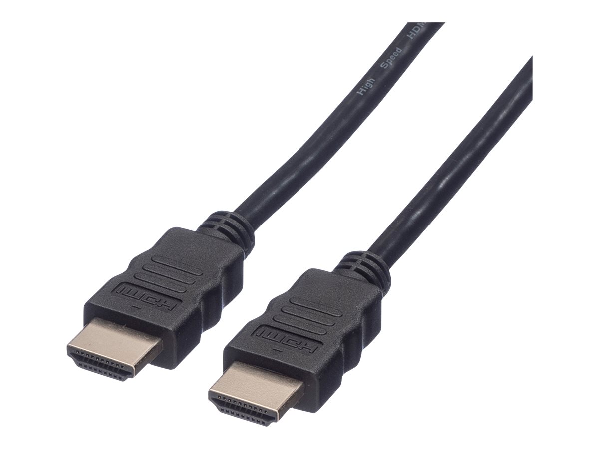 VALUE - HDMI-Kabel mit Ethernet - HDMI männlich zu HDMI männlich - 2 m - Doppelisolierung
