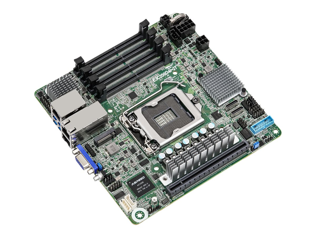 ASRock Rack E3C256D4I-2T - Motherboard - Mini-ITX - LGA1200-Sockel - C252
