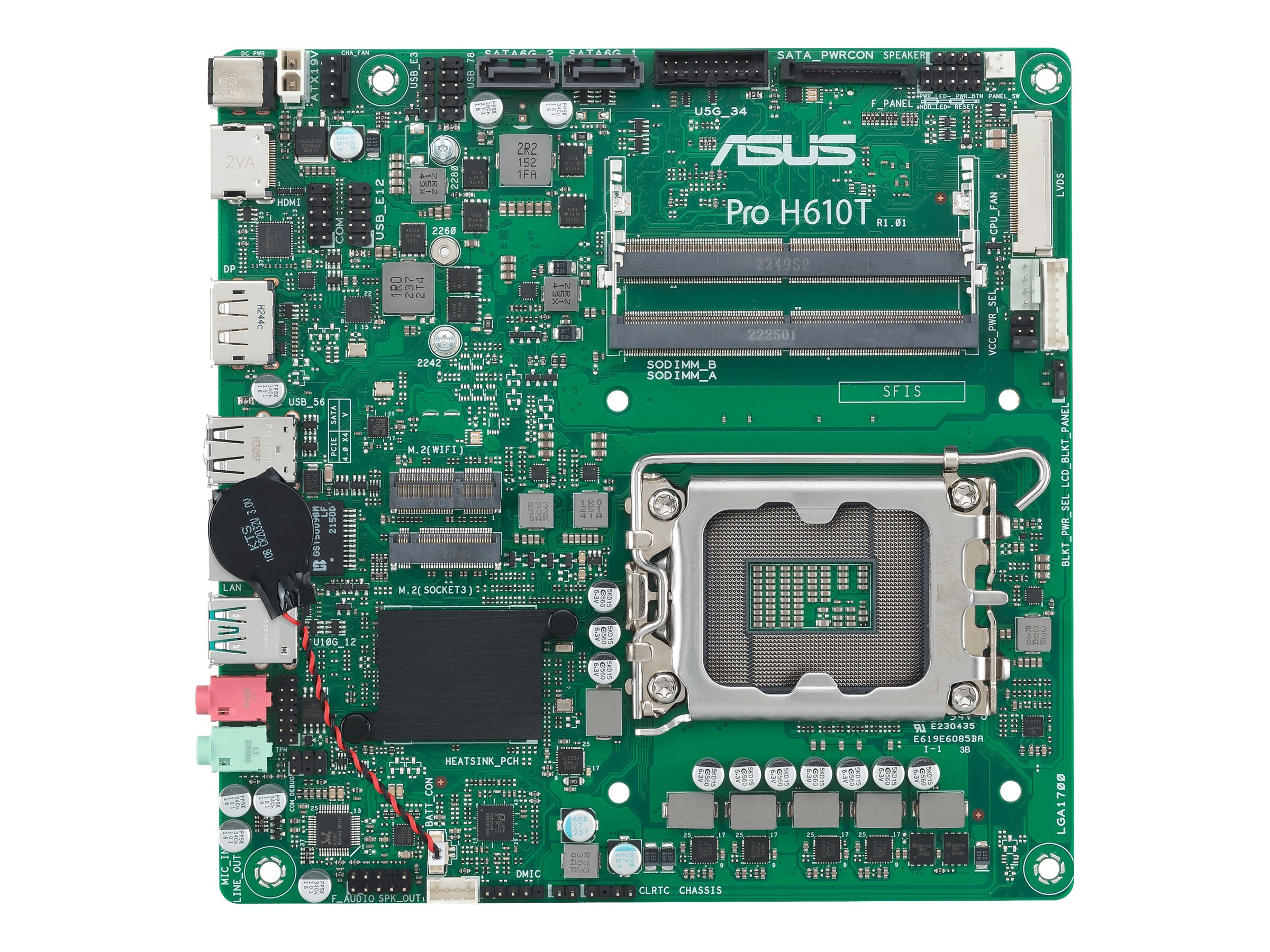 ASUS Pro H610T-CSM - Motherboard - Mini-ITX - LGA1700-Sockel - H610