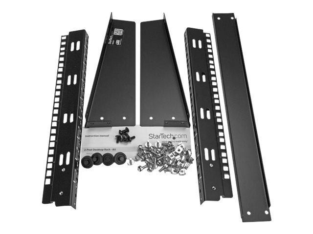 StarTech.com RK8OD Desktop Rack (8 HE - 2 Post Open Frame Rack) Schwarz - Schrank - 8U