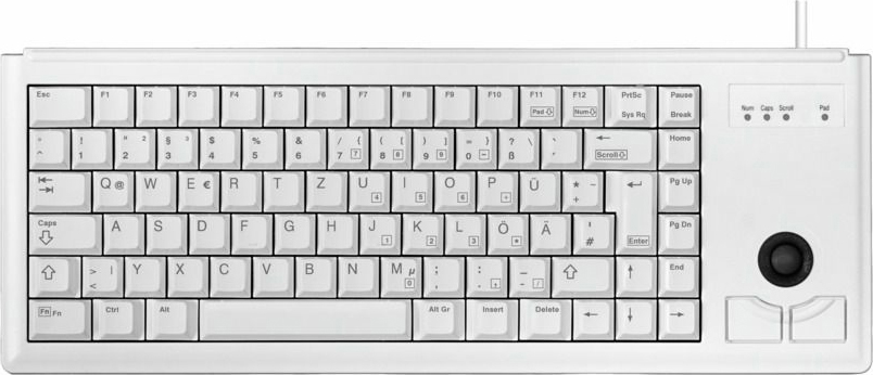 CHERRY Compact-Keyboard G84-4400 - Tastatur - Deutsch - Hellgrau Eingabegerät