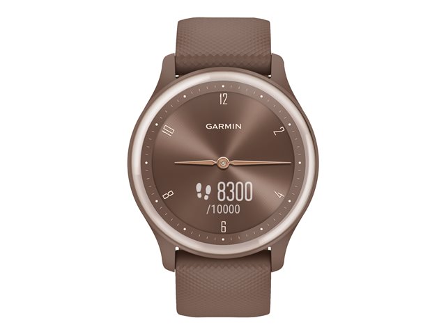 Garmin vívomove Sport - Mokkafarben mit perlgoldenen Akzenten - intelligente Uhr mit Band
