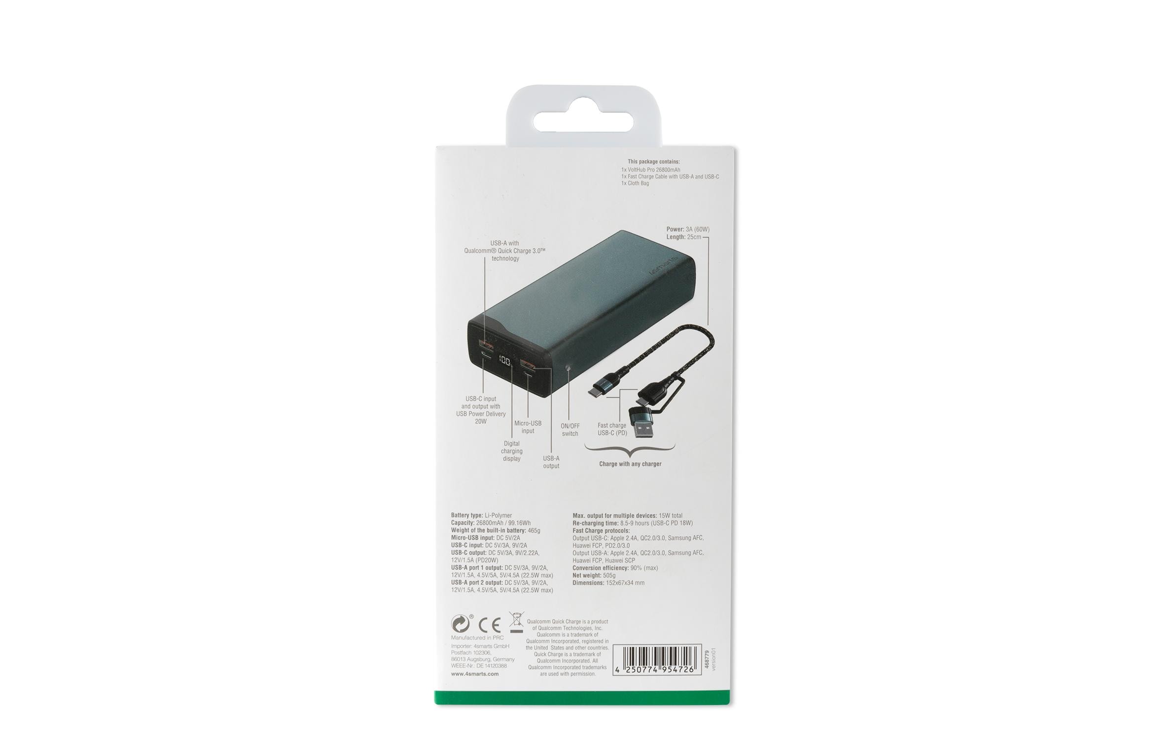 4smarts Powerbank VoltHub Pro 26800 mAh