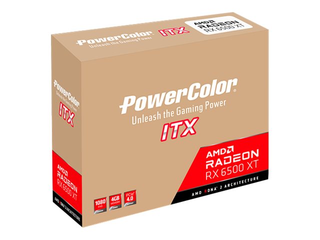 PowerColor Radeon RX 6500 XT - Grafikkarten - Radeon RX 6500 XT - 4 GB GDDR6 - PCIe 4.0 - HDMI, DisplayPort - Box