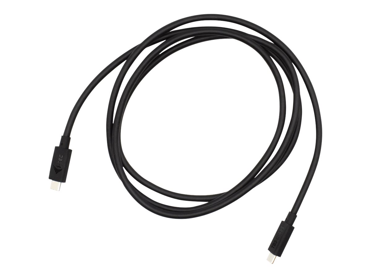 i-Tec - Thunderbolt-Kabel - 24 pin USB-C (M) zu 24 pin USB-C (M) - USB 3.1 Gen 1 / Thunderbolt 3 - 1.5 m - 8K Unterstützung, 4K Unterstützung, USB-Stromversorgung (100 W)