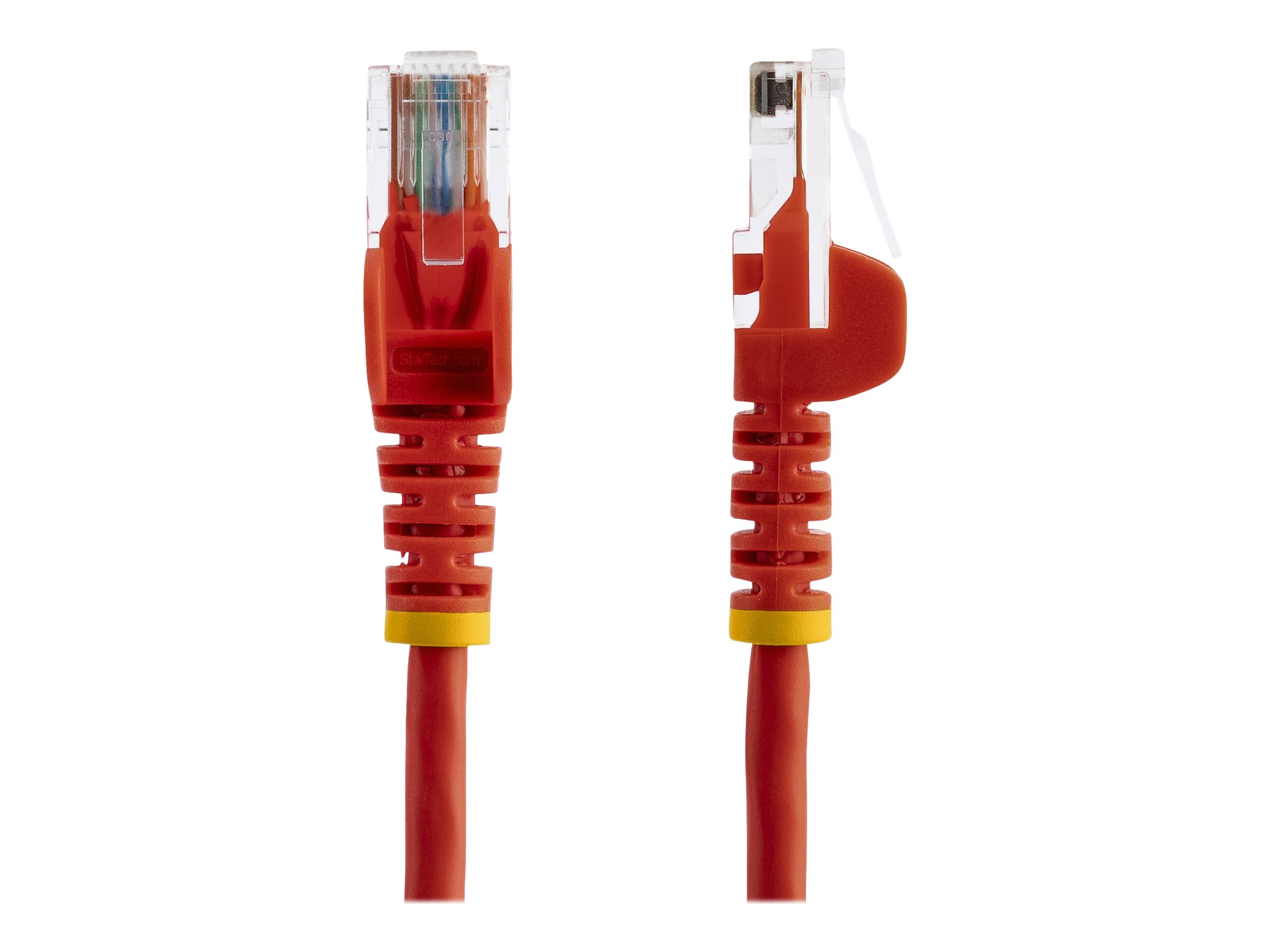 StarTech.com 0,5m Cat5e Ethernet Netzwerkkabel Snagless mit RJ45 - Cat 5e UTP Kabel - Rot - Patch-Kabel - RJ-45 (M) bis RJ-45 (M) - 50 cm - UTP - CAT 5e - ohne Haken, verseilt - Rot