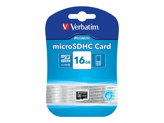 Verbatim - Flash-Speicherkarte - 16 GB - microSDHC
