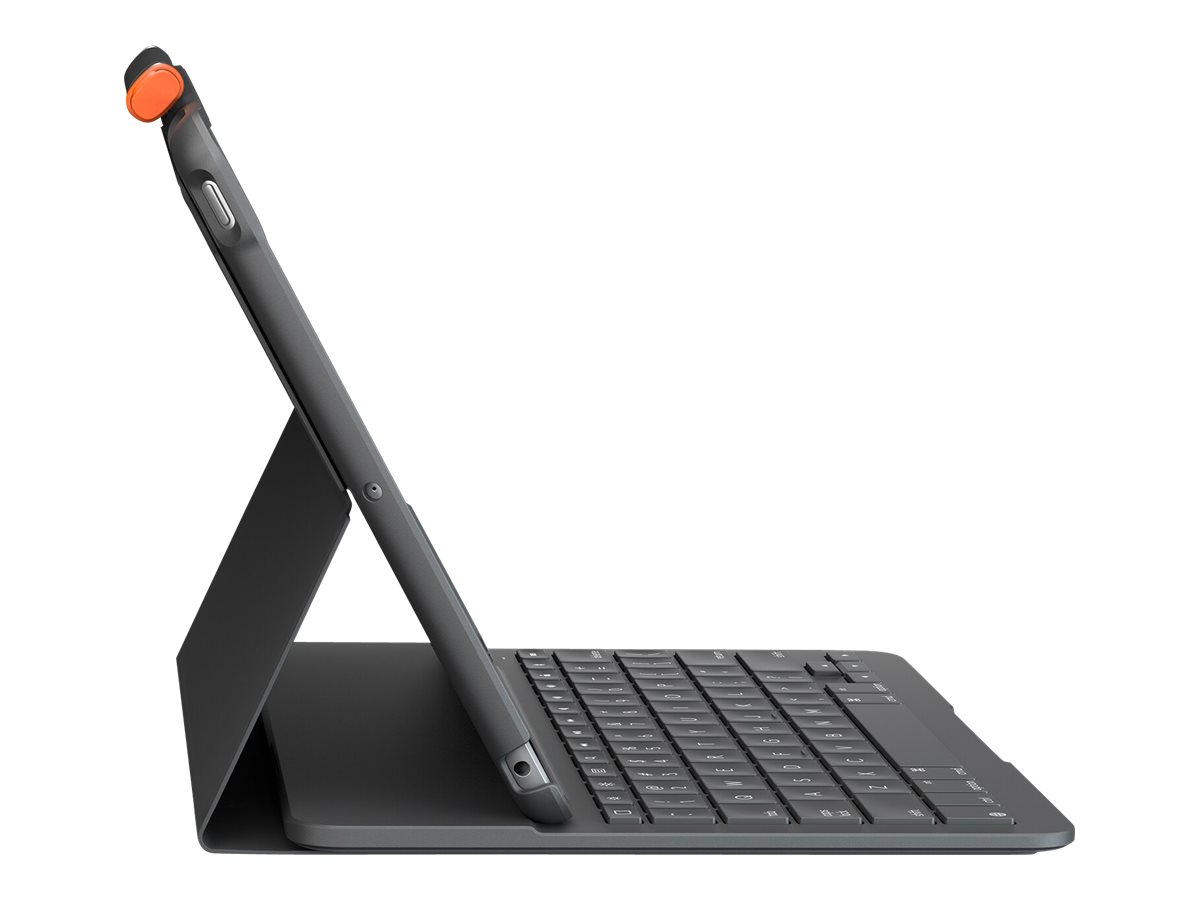 Logitech Slim Folio - Tastatur und Foliohülle - QWERTY - GB - Oxford Gray Eingabegerät