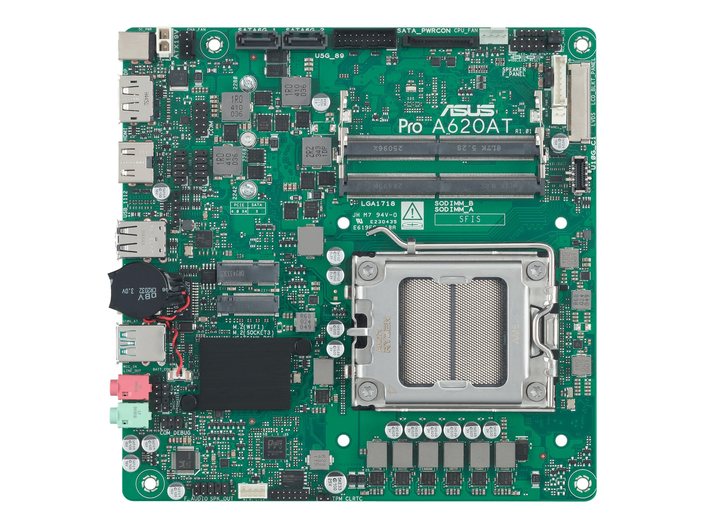 ASUS PRO A620AT-CSM - Motherboard - Mini-ITX - Socket AM5 - AMD A620A