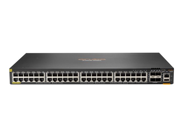 HPE Aruba Networking 6200F 48G Class4 PoE 4SFP+ 370W Switch - Switch - max. Stapelentfernung 10 km - 48 Anschlüsse - managed - an Rack montierbar