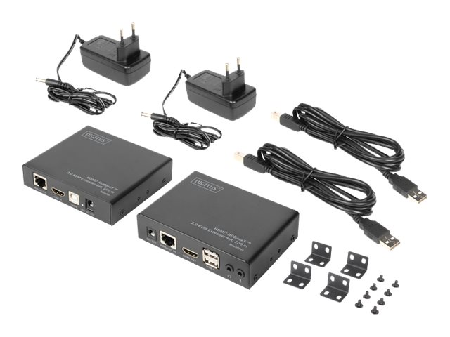 DIGITUS DS-55505 - Extender Set - KVM-/Audio-/USB-Extender - HDBaseT 2.0