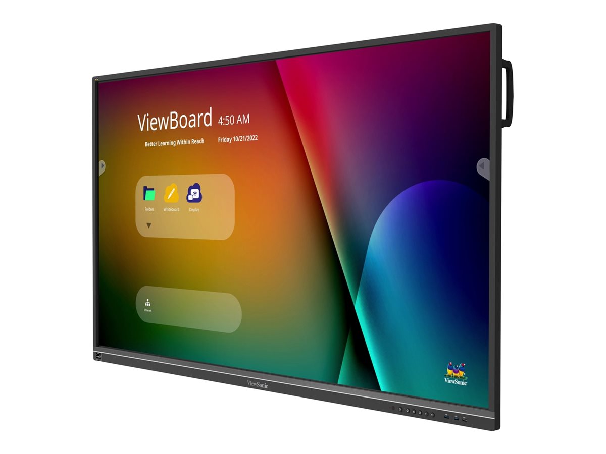 ViewSonic ViewBoard IFP6550-5F - 165.1 cm (65") Diagonalklasse 50-5F Series LCD-Display mit LED-Hintergrundbeleuchtung - interaktiv - mit Touchscreen (Multi-Touch) / optionaler Slot-in-PC - 4K UHD (2160p) 3840 x 2160 - Direct LED