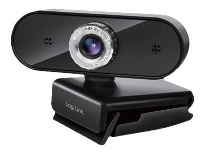 LogiLink Pro full HD USB webcam with microphone - Webcam - Farbe - 3 MP - 1920 x 1080 - 1080p - Audio - USB 2.0 - MJPEG