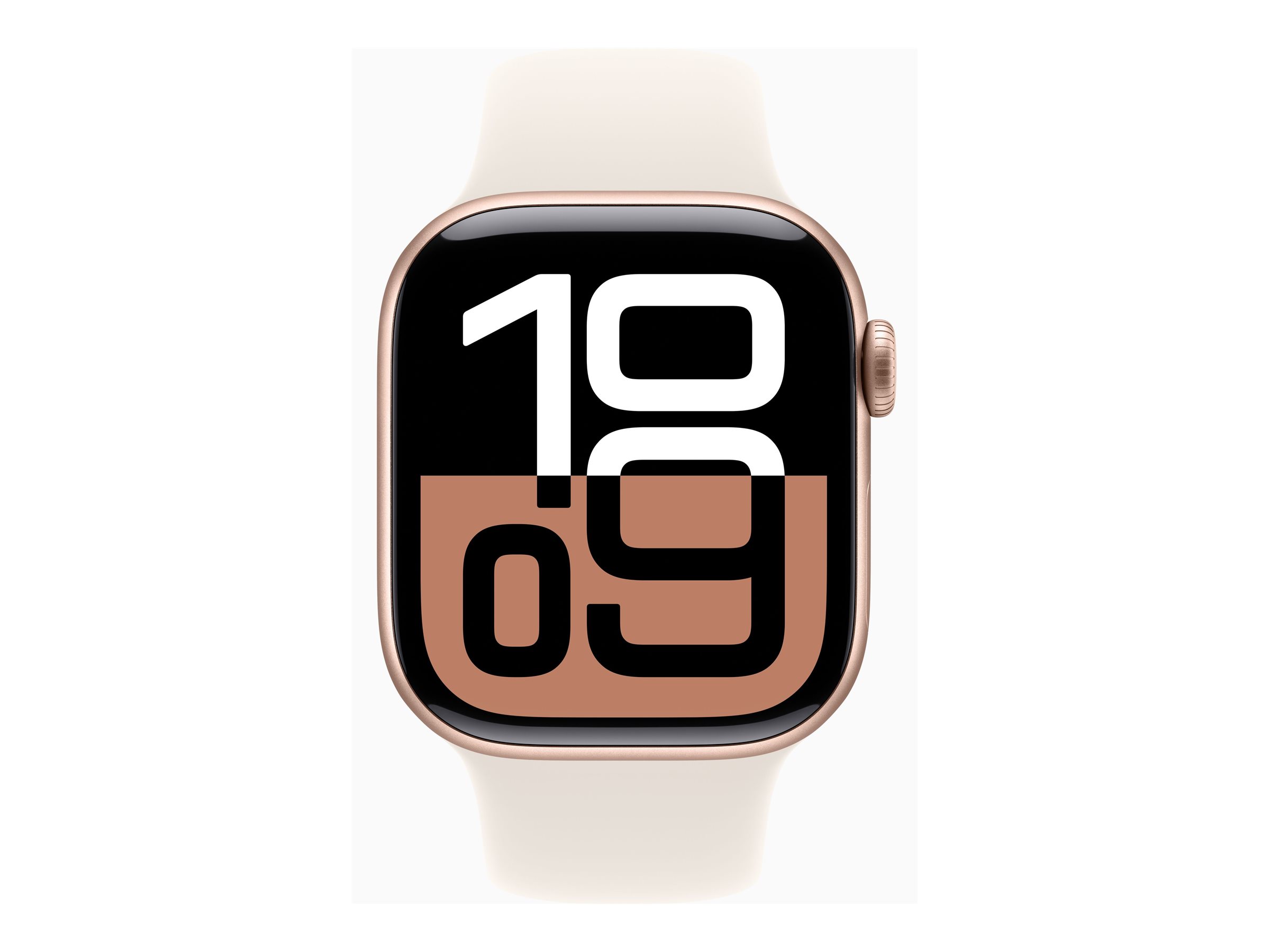 Apple Watch Series 10 GPS 42mm Rose Gold Aluminium Case mit Light Blush Sport Band - S/M (MWWH3QF/A)